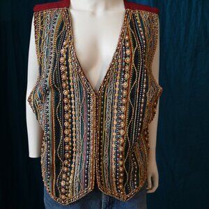 Vintage Boho Beaded Vest